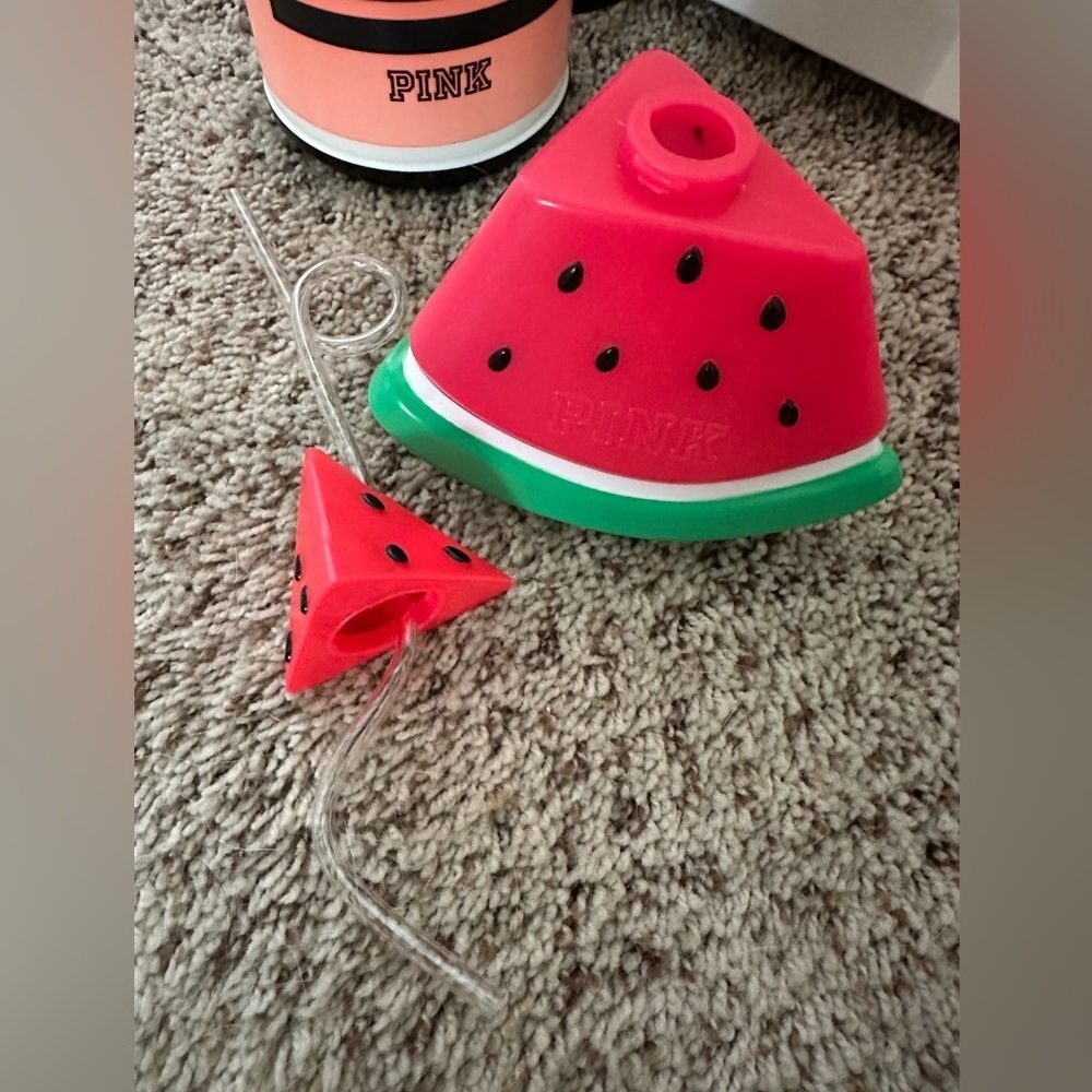 Lot of 2 Items: PINK ‘Totally Beachin’’ Tumbler & PINK Watermelon Fun Cup - Picture 4 of 8